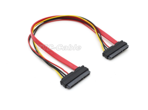 SATA 22pin ženski na SATA 22pin žensko z 4pin moč