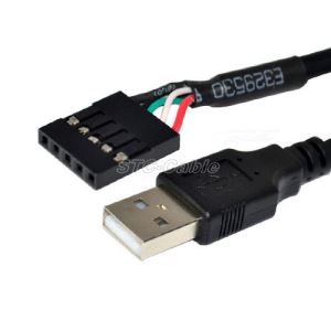 USB 2.0 moški priključite na 5Pin ženski USB glavo PCB matično ploščo kabel
