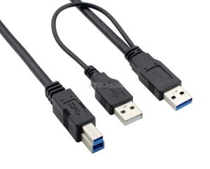 USB 3.0 kabel obliko sem z USB 2.0 napajalni kabel za standardne B tip moškega tiskalnik priključen