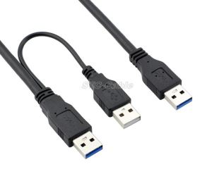 USB 3.0 moškega za USB 2.0 3.0 moške moči podatkov Y razdelilno kabelsko